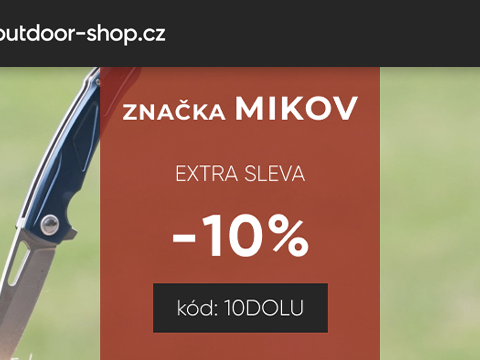 Outdoor-Shop.cz -10 % na značku Mikov