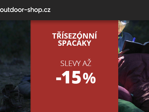 Outdoor-Shop.cz Až -15 % na třísezónní spacáky