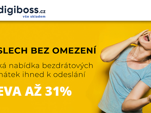 Digiboss.cz Až -31 % na bezdrátová sluchátka
