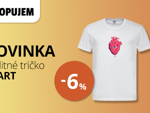 Shopujem.sk -6 % na tričko Heart
