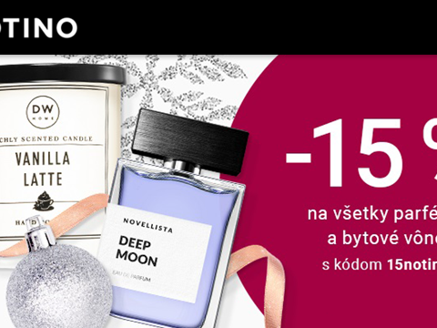Notino.sk -15 % na parfémy a bytové vôně