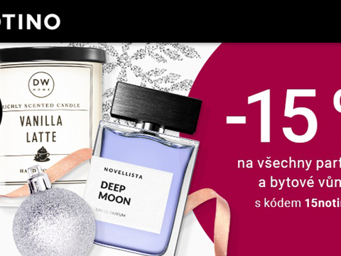 Notino.cz -15 % na parfémy a bytové vůně