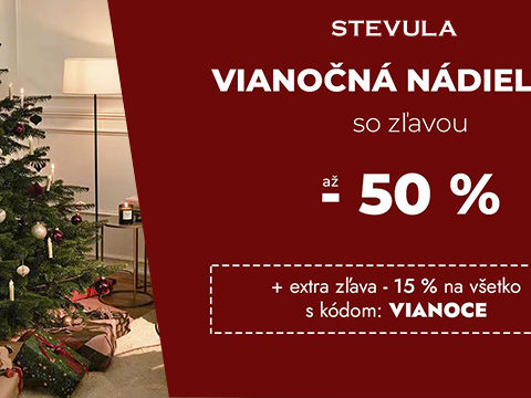 Stevula.sk Extra sleva 15% - Vánoční nadílka