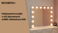 Bezdoteku.cz Hollywood zrcadlo s LED žárovkami a MDF základnou bílé