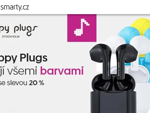 Smarty.cz Extra sleva 20% na sluchátka Happy Plugs