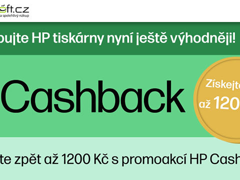 ExaSoft.cz Cashback až 1200 Kč při nákupu tiskáren HP