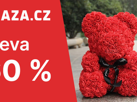 Plaza.cz Sleva 60% na medvídka z růží