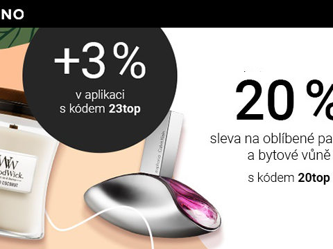 Notino.cz Sleva 20 % na vybrané parfémy a bytové vůně