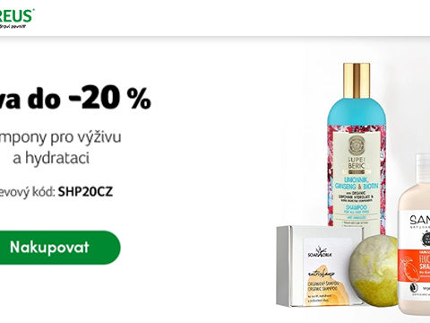 Naureus.cz Sleva 20 % na šampony