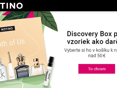 Notino.sk Discovery box plný vzoriek pri nákupu nad 50 €
