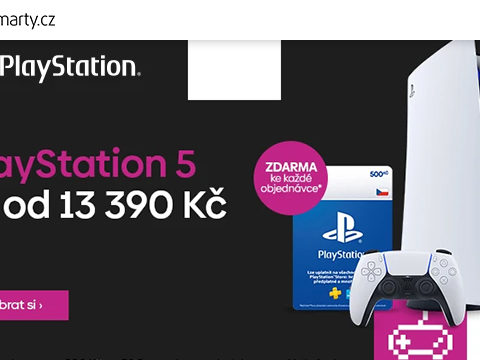 Smarty.cz PlayStation 5 + PS Store 500 Kč