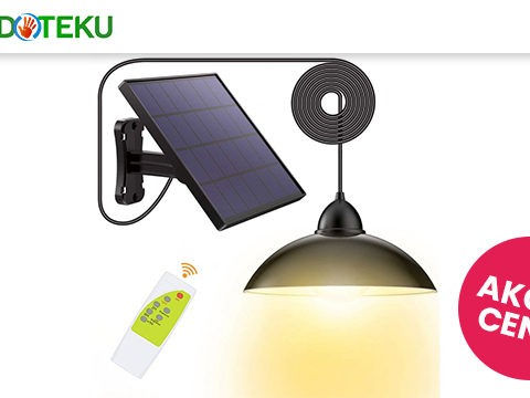 Bezdoteku.cz LEDSolar 12 solární závěsná lampa na zahradu s dálkovým ovládáním