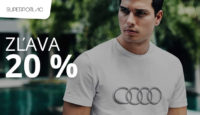 SuperPotlač.sk Zľava 20 % na tričko s logom auta AUDI