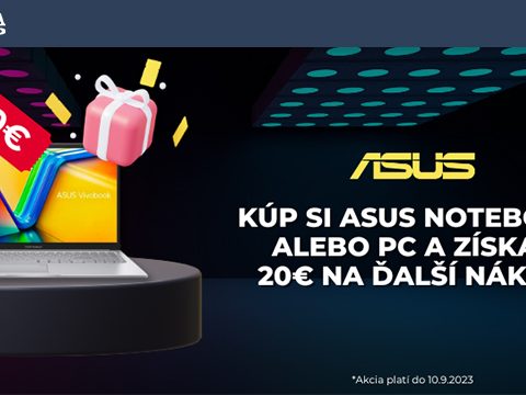 Andreashop.sk Kúp si Asus notebook alebo PC a získaj 20 € na ďalší nákup