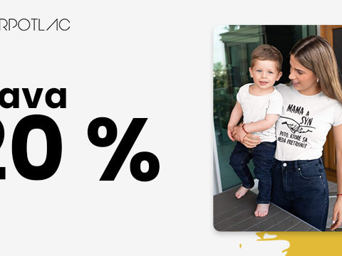 SuperPotlac.sk Zľava 20 % na dámske tričko "Mama a syn"